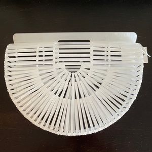 White Acrylic Ark Basket Bag